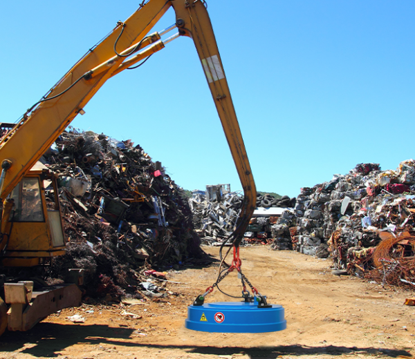 The electromagnets for scrap collection